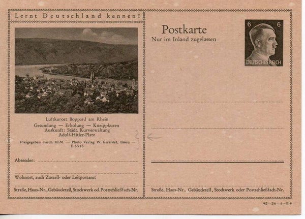 Deutsches Reich Bildpostkarte P307/ 42-26-1-B4 ungebraucht/ *