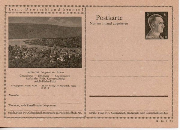 Deutsches Reich Bildpostkarte P307/ 42-26-1-B6 ungebraucht/ *