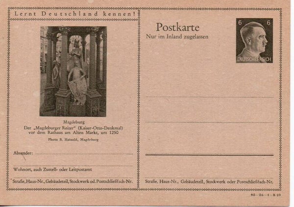 Deutsches Reich Bildpostkarte P307/ 42-26-1-B10 ungebraucht/ *