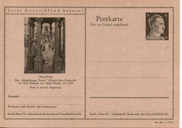 Deutsches Reich Bildpostkarte P307/ 42-26-1-B12 ungebraucht/ *