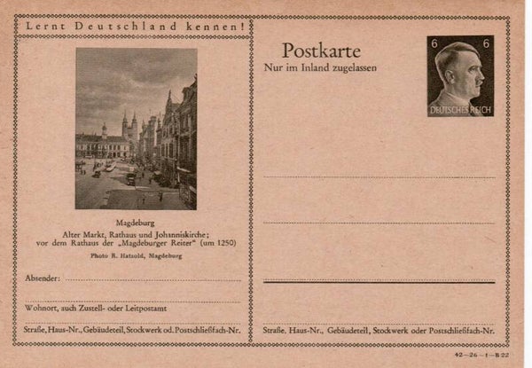 Deutsches Reich Bildpostkarte P307/ 42-26-1-B22 ungebraucht/ *