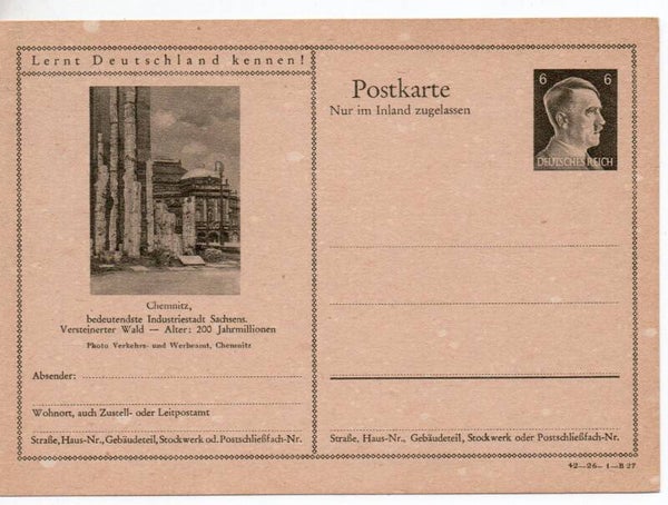 Deutsches Reich Bildpostkarte P307/ 42-26-1-B27 ungebraucht/ *