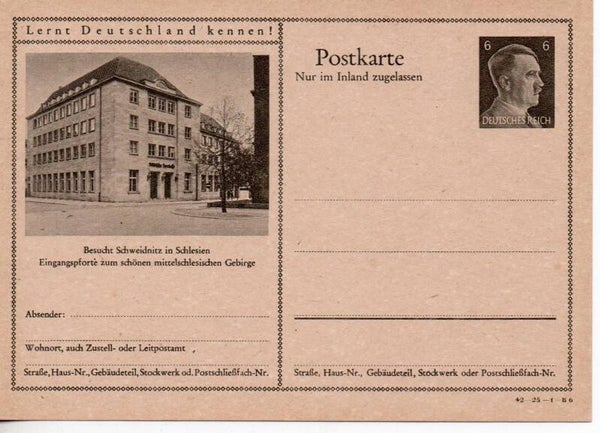 Deutsches Reich Bildpostkarte P307/ 42-25-1-B6 ungebraucht/ *