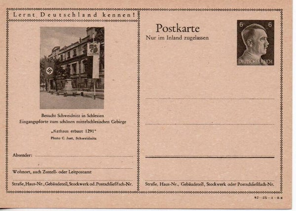 Deutsches Reich Bildpostkarte P307/ 42-25-1-B8 ungebraucht/ *