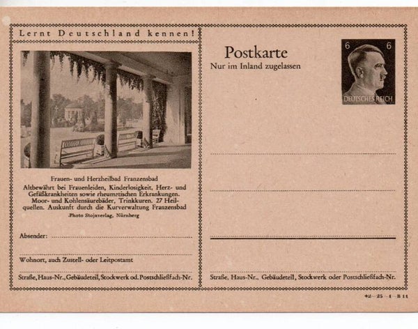 Deutsches Reich Bildpostkarte P307/ 42-25-1-B11 ungebraucht/ *