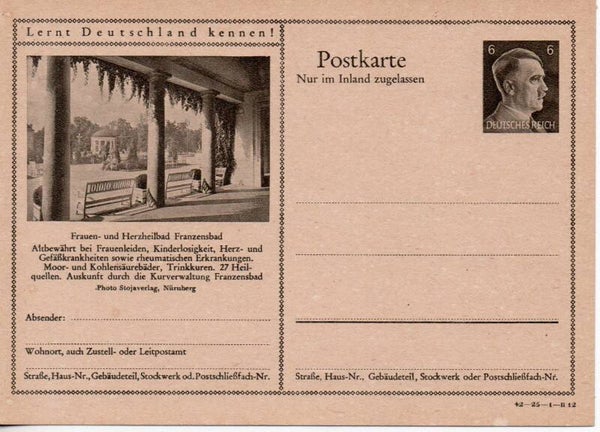 Deutsches Reich Bildpostkarte P307/ 42-25-1-B12 ungebraucht/ *