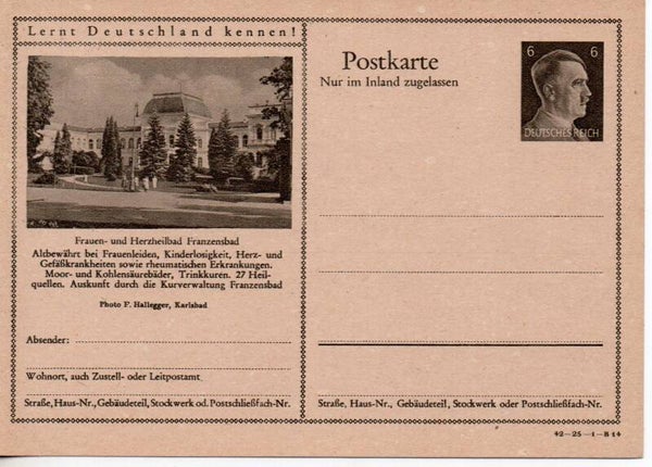 Deutsches Reich Bildpostkarte P307/ 42-25-1-B14 ungebraucht/ *