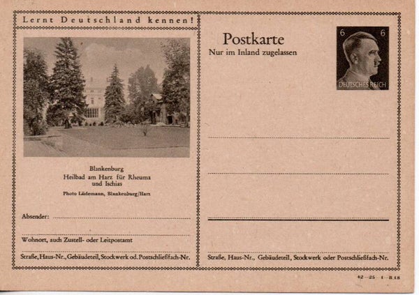Deutsches Reich Bildpostkarte P307/ 42-25-1-B18 ungebraucht/ *