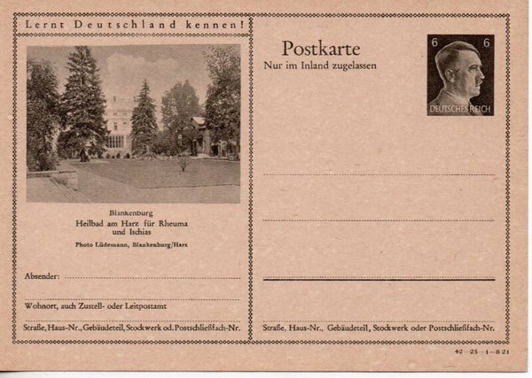 Deutsches Reich Bildpostkarte P307/ 42-25-1-B21 ungebraucht/ *