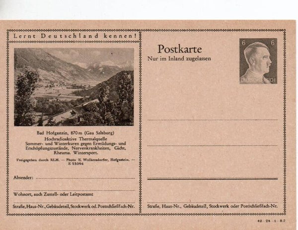 Deutsches Reich Bildpostkarte P307/ 42-24-1-B2 ungebraucht/ *