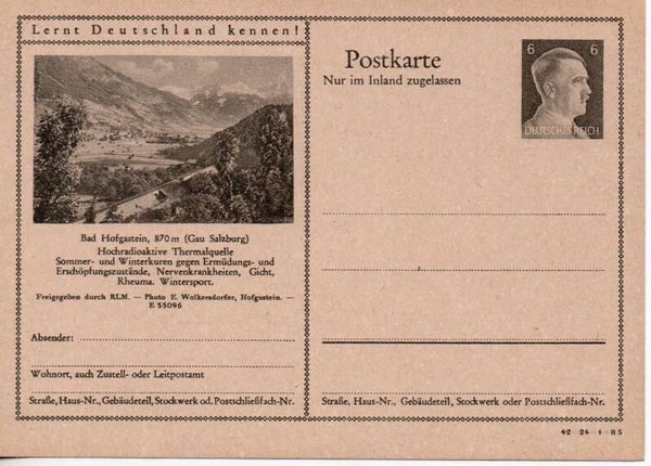 Deutsches Reich Bildpostkarte P307/ 42-24-1-B5 ungebraucht/ *