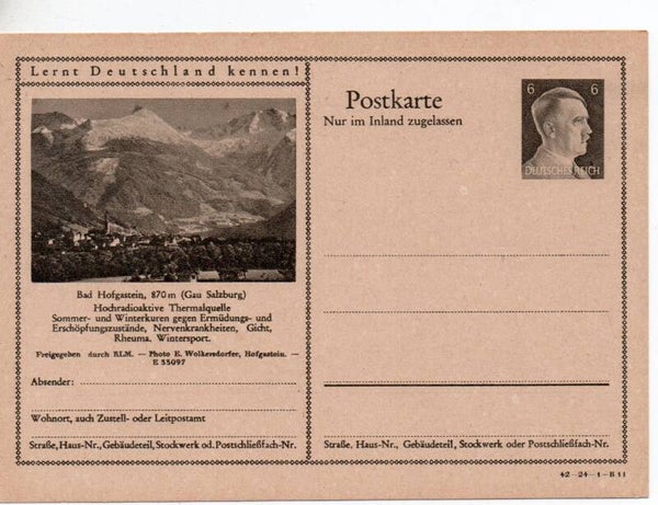 Deutsches Reich Bildpostkarte P307/ 42-24-1-B11 ungebraucht/ *
