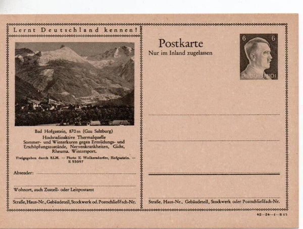 Deutsches Reich Bildpostkarte P307/ 42-24-1-B13 ungebraucht/ *