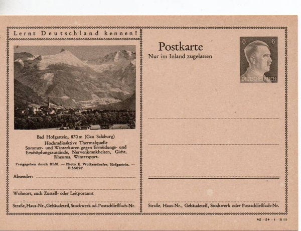 Deutsches Reich Bildpostkarte P307/ 42-24-1-B15 ungebraucht/ *