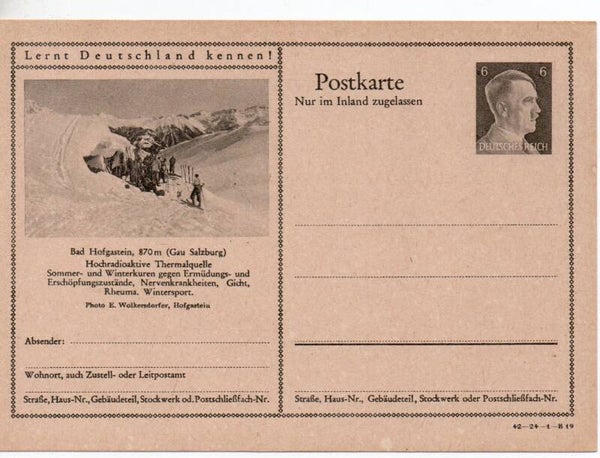 Deutsches Reich Bildpostkarte P307/ 42-24-1-B19 ungebraucht/ *