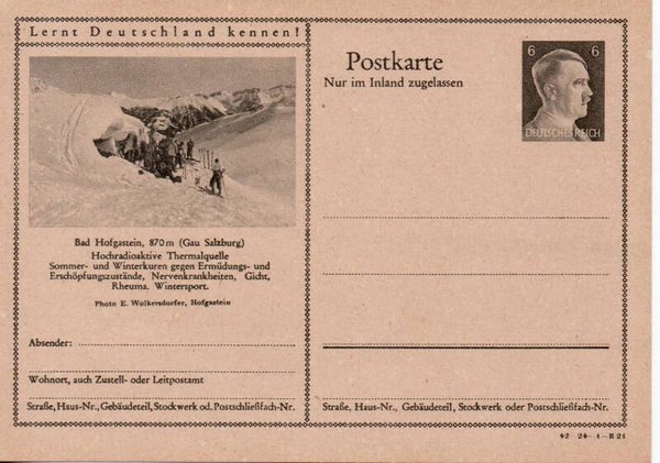 Deutsches Reich Bildpostkarte P307/ 42-24-1-B21 ungebraucht/ *