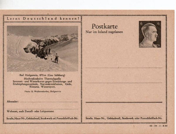 Deutsches Reich Bildpostkarte P307/ 42-24-1-B22 ungebraucht/ *