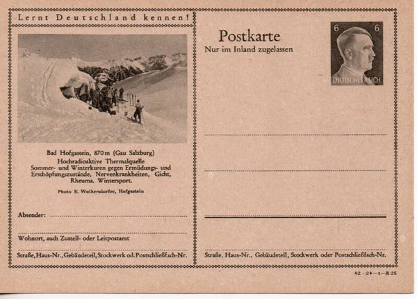Deutsches Reich Bildpostkarte P307/ 42-24-1-B25 ungebraucht/ *