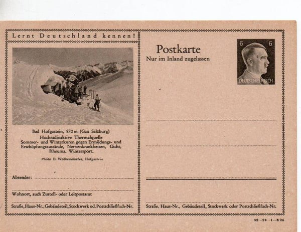Deutsches Reich Bildpostkarte P307/ 42-24-1-B26 ungebraucht/ *