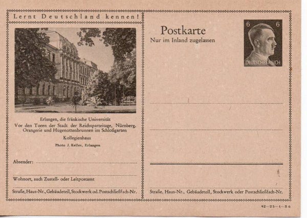 Deutsches Reich Bildpostkarte P307/ 42-23-1-B6 ungebraucht/ *