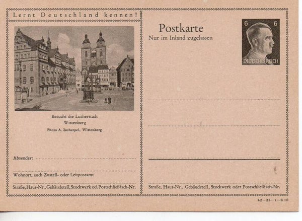 Deutsches Reich Bildpostkarte P307/ 42-23-1-B10 ungebraucht/ *