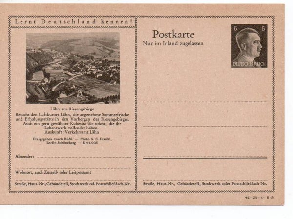 Deutsches Reich Bildpostkarte P307/ 42-23-1-B13 ungebraucht/ *