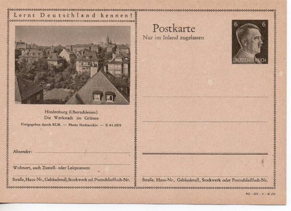 Deutsches Reich Bildpostkarte P307/ 42-23-1-B20 ungebraucht/ *