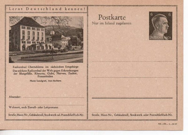 Deutsches Reich Bildpostkarte P307/ 42-23-1-B27 ungebraucht/ *