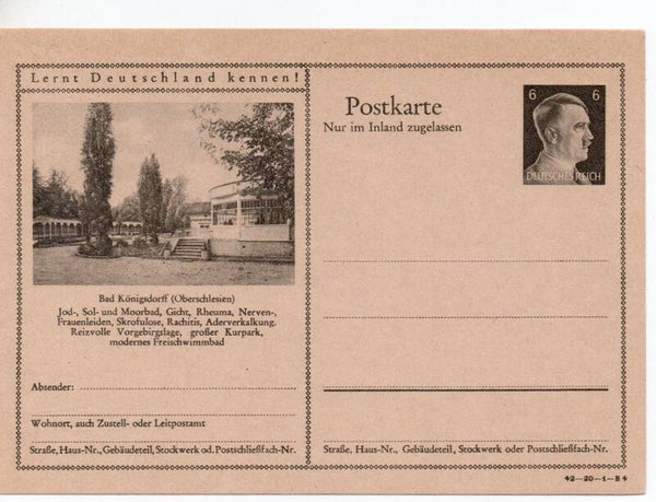 Deutsches Reich Bildpostkarte P307/ 42-20-1-B4 ungebraucht/ *