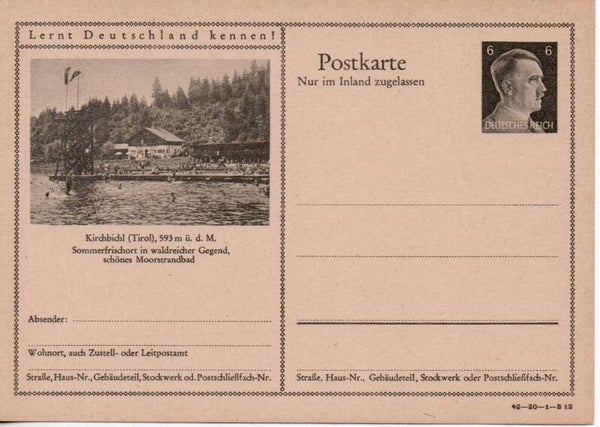 Deutsches Reich Bildpostkarte P307/ 42-20-1-B12 ungebraucht/ *