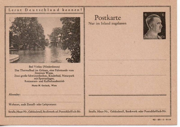 Deutsches Reich Bildpostkarte P307/ 42-20-1-B14 ungebraucht/ *
