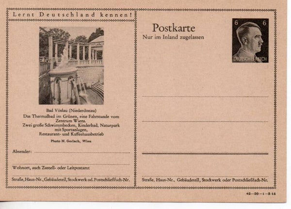 Deutsches Reich Bildpostkarte P307/ 42-20-1-B16 ungebraucht/ *