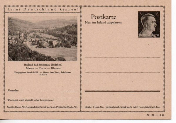 Deutsches Reich Bildpostkarte P307/ 42-20-1-B20 ungebraucht/ *
