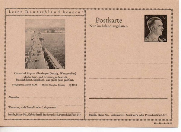 Deutsches Reich Bildpostkarte P307/ 42-20-1-B23 ungebraucht/ *