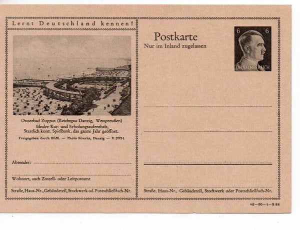 Deutsches Reich Bildpostkarte P307/ 42-20-1-B26 ungebraucht/ *