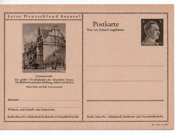 Deutsches Reich Bildpostkarte P307/ 42-19-1-B2 ungebraucht/ *
