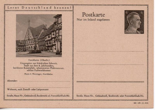Deutsches Reich Bildpostkarte P307/ 42-19-1-B5 ungebraucht/ *