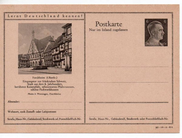 Deutsches Reich Bildpostkarte P307/ 42-19-1-B6 ungebraucht/ *