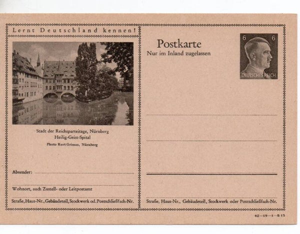 Deutsches Reich Bildpostkarte P307/ 42-19-1-B13 ungebraucht/ *