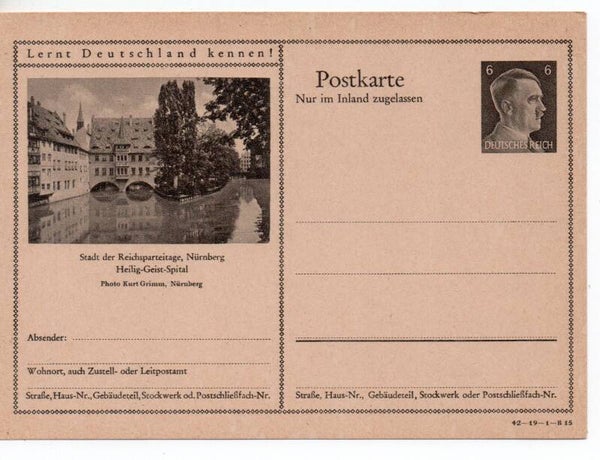 Deutsches Reich Bildpostkarte P307/ 42-19-1-B15 ungebraucht/ *