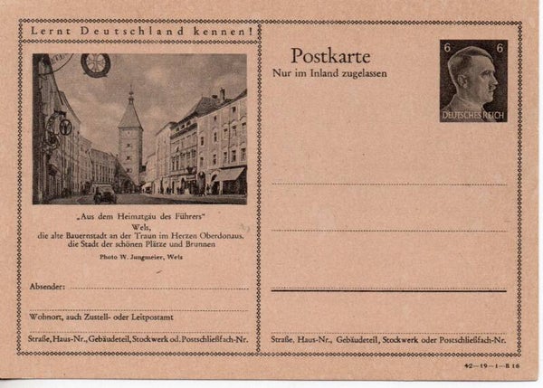 Deutsches Reich Bildpostkarte P307/ 42-19-1-B16 ungebraucht/ *
