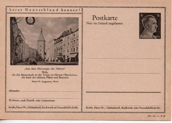 Deutsches Reich Bildpostkarte P307/ 42-19-1-B18 ungebraucht/ *