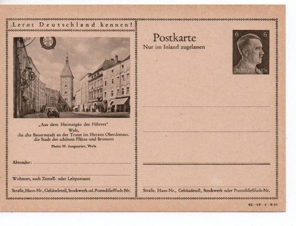 Deutsches Reich Bildpostkarte P307/ 42-19-1-B21 ungebraucht/ *