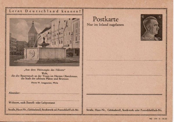 Deutsches Reich Bildpostkarte P307/ 42-19-1-B22 ungebraucht/ *