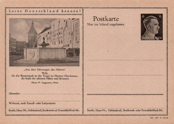 Deutsches Reich Bildpostkarte P307/ 42-19-1-B24 ungebraucht/ *