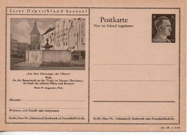 Deutsches Reich Bildpostkarte P307/ 42-19-1-B26 ungebraucht/ *