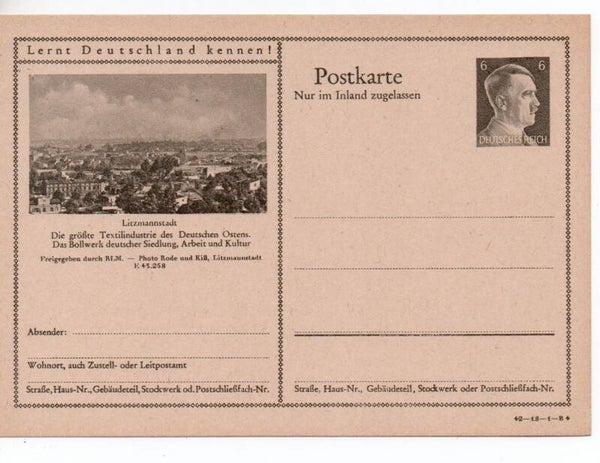 Deutsches Reich Bildpostkarte P307/ 42-18-1-B4 ungebraucht/ *