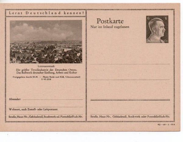 Deutsches Reich Bildpostkarte P307/ 42-18-1-B8 ungebraucht/ *