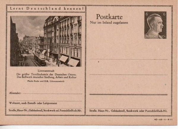 Deutsches Reich Bildpostkarte P307/ 42-18-1-B11 ungebraucht/ *