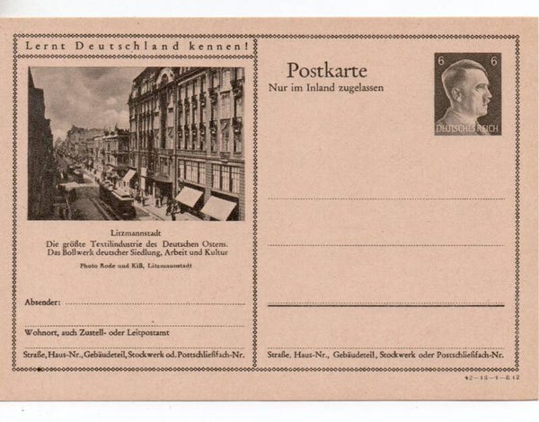 Deutsches Reich Bildpostkarte P307/ 42-18-1-B12 ungebraucht/ *